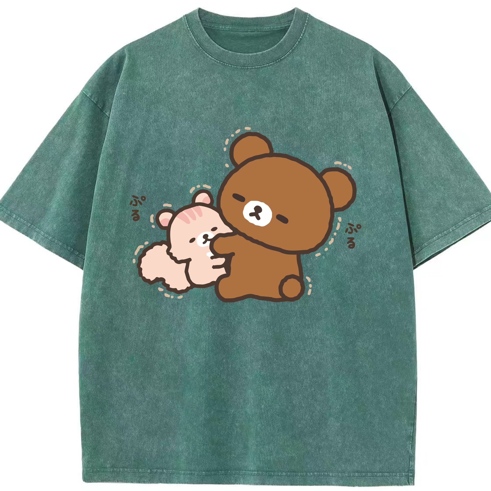 （画像用） リラックマ リラックマ キイロイトリ Rilakkuma Korilakkuma Kiiroitori 綿100% ヴィンテージ風 半袖Tシャツ（フロントプリント）